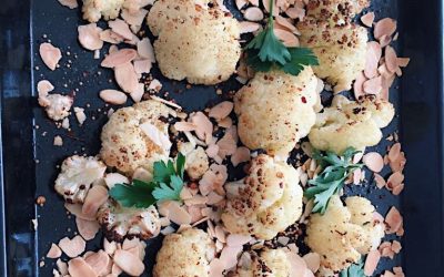 Baked Cauliflower with Almonds and Lemon