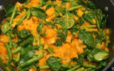 Butternut Squash Curry with Spinach and Green Beans