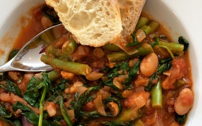 Bean, Tomato & Spinach Stew